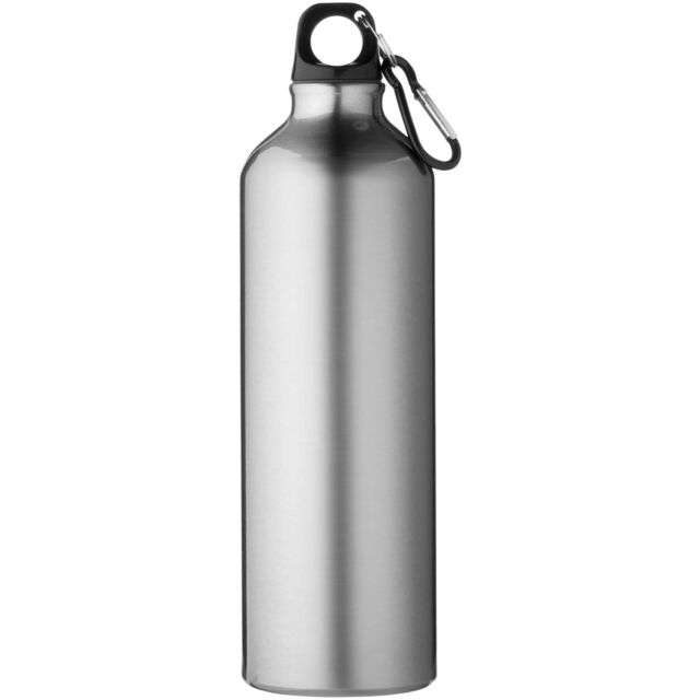 Oregon 770 ml Aluminium Trinkflasche mit Karabinerhaken - silber - Vorderseite