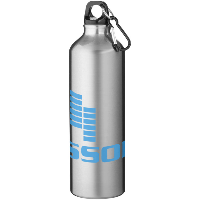 Oregon 770 ml Aluminium Trinkflasche mit Karabinerhaken - silber - Logo 2