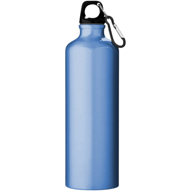 Oregon 770 ml Aluminium Trinkflasche mit Karabinerhaken - hellblau - Vorderseite