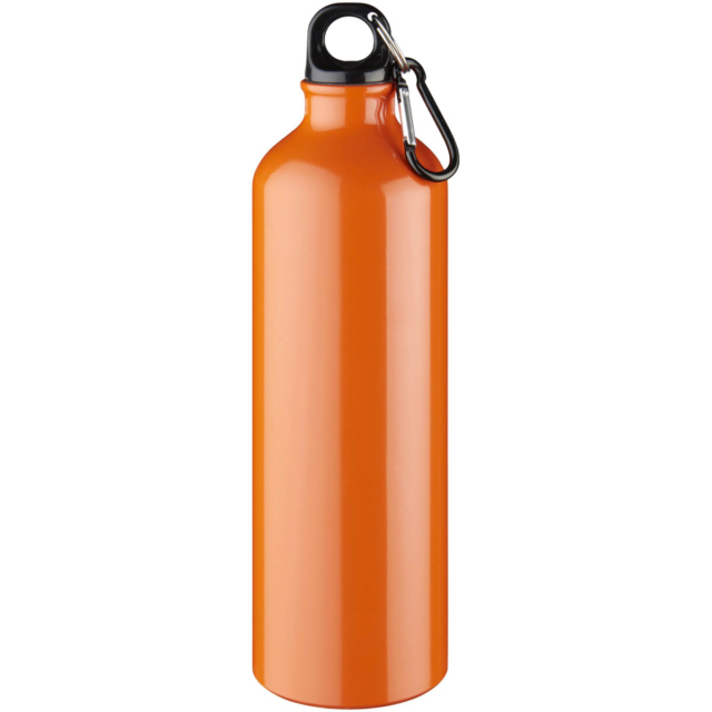 Oregon 770 ml Aluminium Trinkflasche mit Karabinerhaken - orange - Vorderseite