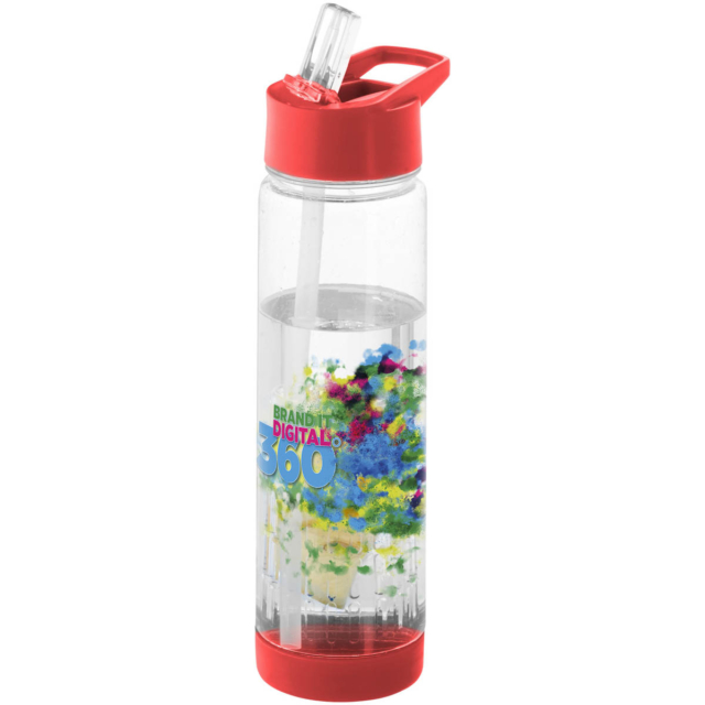 Tutti frutti 740 ml Tritan™ Sportflasche mit Infuser - transparent - Logo 1