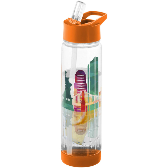 Tutti frutti 740 ml Tritan™ Sportflasche mit Infuser - transparent - Logo 1