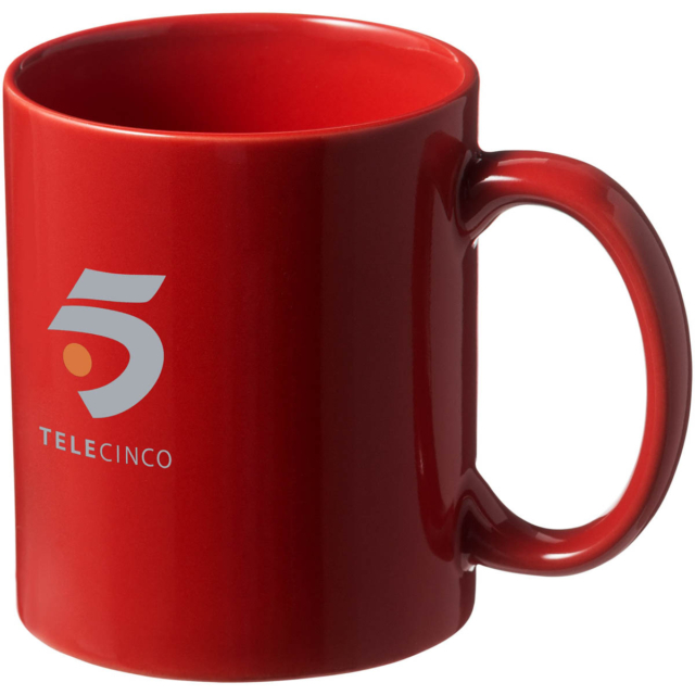 Santos 330 ml Keramiktasse - rot - Logo 1