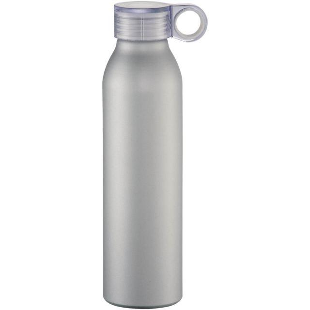 Grom 650 ml Aluminium Sportflasche - silber - Vorderseite