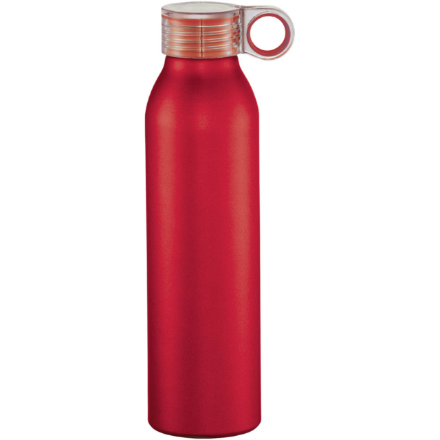 Grom 650 ml Aluminium Sportflasche - rot - Vorderseite