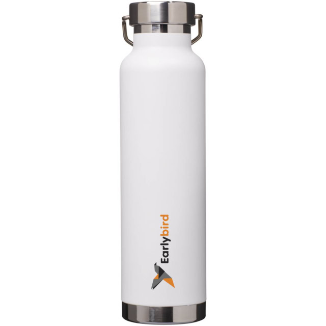 Thor 650 ml Kupfer-Vakuum Isoliersportflasche - weiss - Logo 1