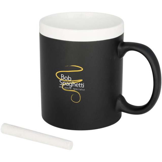 Chalk-write 330 ml Keramiktasse - weiss - Logo 1