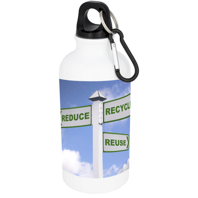 Oregon 400 ml Sublimation Trinkflasche - weiss - Logo 2