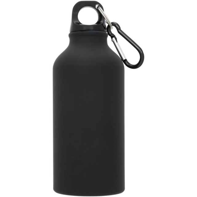 Oregon matte 400 ml Trinkflasche mit Karabiner - schwarz - Vorderseite