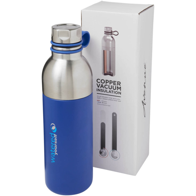 Koln 590 ml kupfer-vakuum Isolierflasche - blau - Logo 1