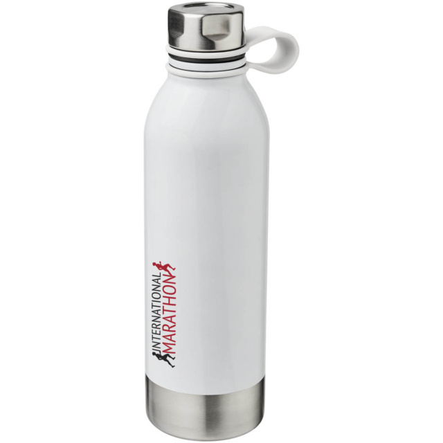 Perth 740 ml Sportflasche aus Edelstahl - weiss - Logo 1