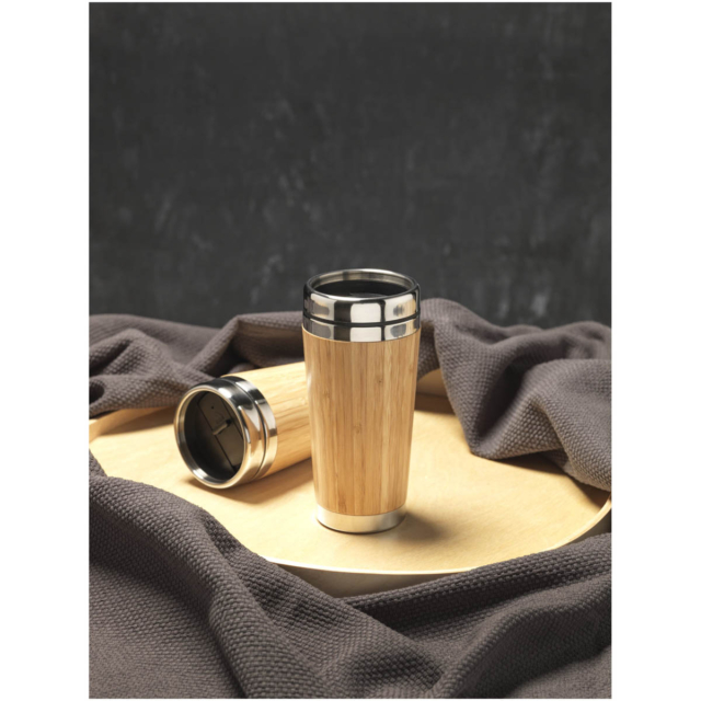 Bambus 450 ml Becher mit Bambus-Außenseite - braun - Stimmung 1