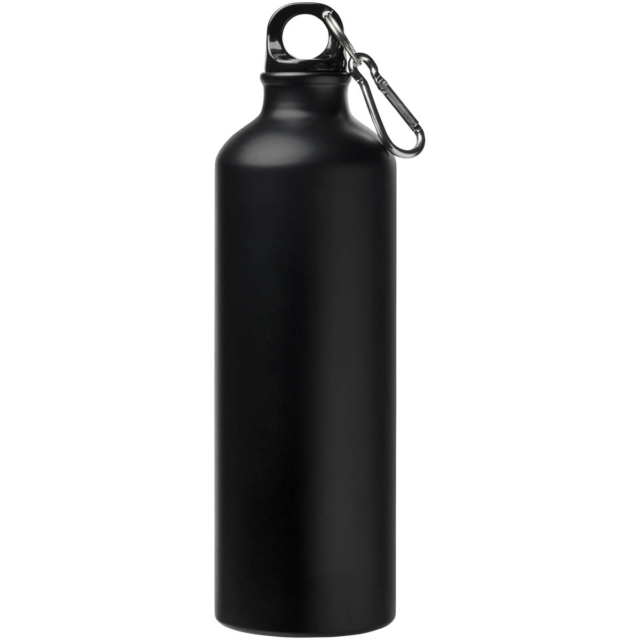 Oregon 770 ml matte Sportflasche mit Karabinerhaken - schwarz - Vorderseite