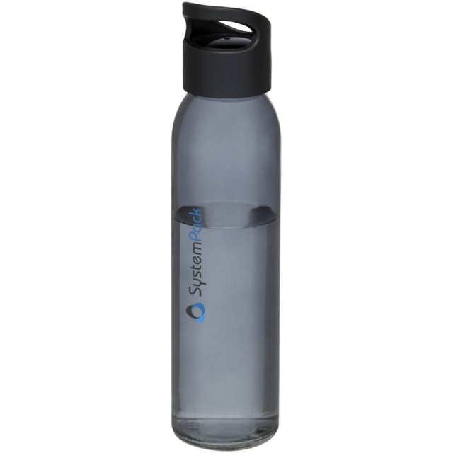 Sky 500 ml Glas-Sportflasche - schwarz - Logo 1