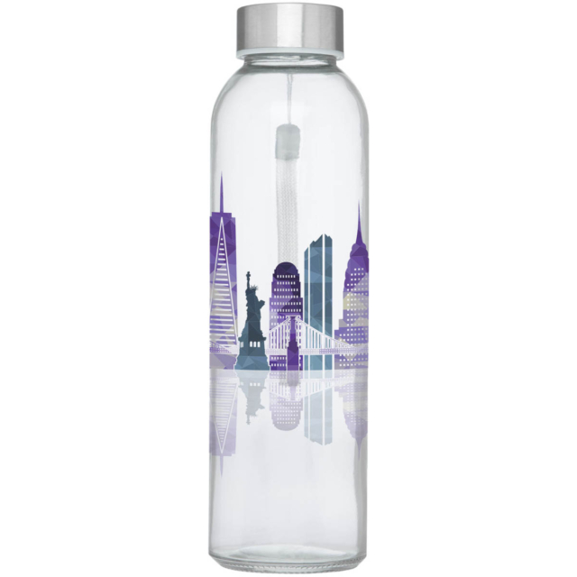 Bodhi 500 ml Glas-Sportflasche - grau - Logo 1