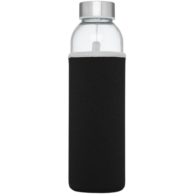 Bodhi 500 ml Glas-Sportflasche - schwarz - Vorderseite