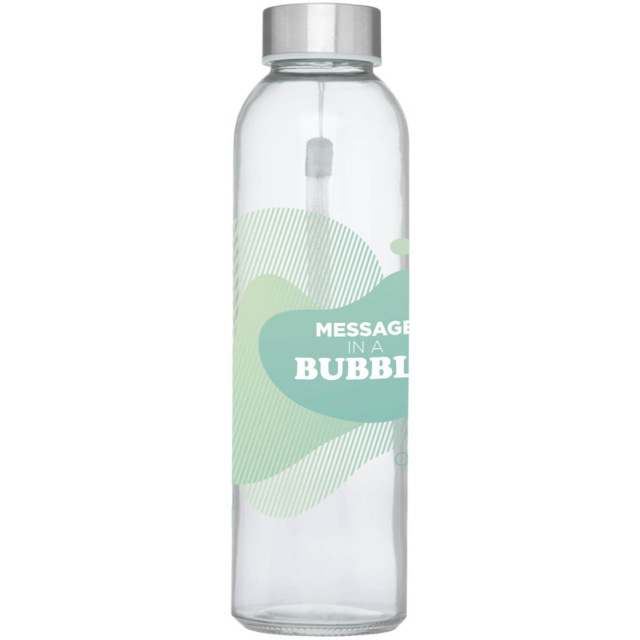 Bodhi 500 ml Glas-Sportflasche - schwarz - Logo 1