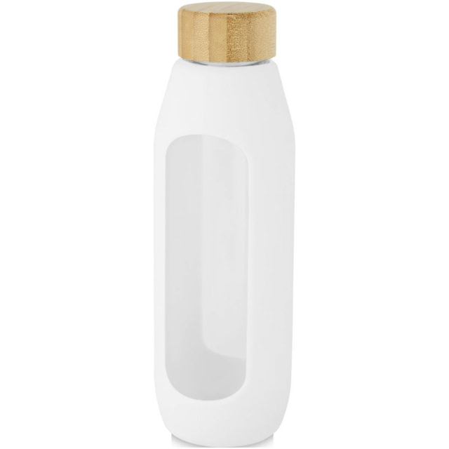 Tidan 600 ml Flasche aus Borosilikatglas mit Silikongriff - weiss - Extra 2