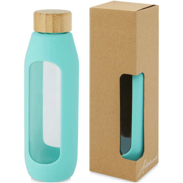 Tidan 600 ml Flasche aus Borosilikatglas mit Silikongriff - tide grün - Hauptfoto