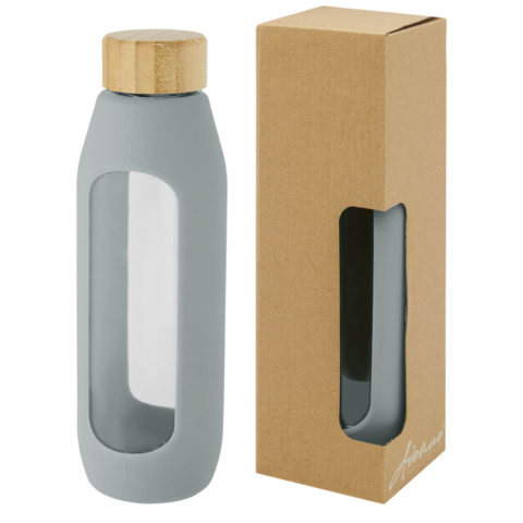 Tidan 600 ml Flasche aus Borosilikatglas mit Silikongriff - grau - Hauptfoto