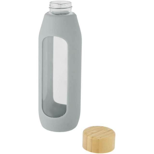 Tidan 600 ml Flasche aus Borosilikatglas mit Silikongriff - grau - Extra 1