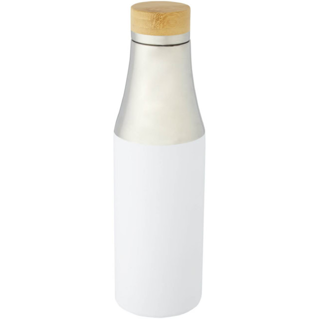 Hulan 540 ml Kupfer-Vakuum Isolierflasche mit Bambusdeckel - weiss - Extra 2