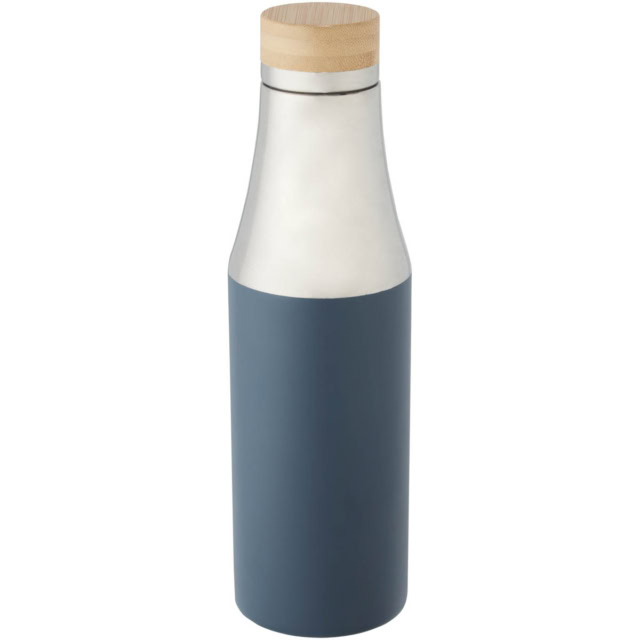 Hulan 540 ml Kupfer-Vakuum Isolierflasche mit Bambusdeckel - eisblau - Extra 2