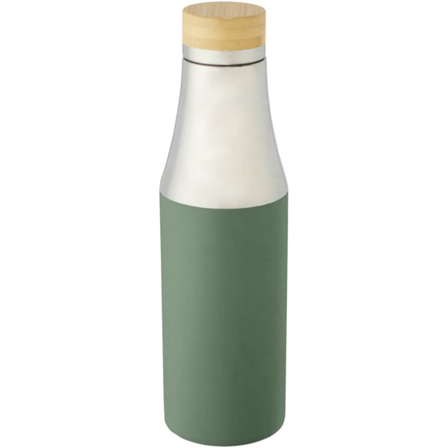 Hulan 540 ml Kupfer-Vakuum Isolierflasche mit Bambusdeckel - heather grün - Extra 2