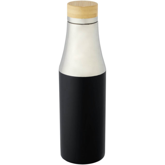 Hulan 540 ml Kupfer-Vakuum Isolierflasche mit Bambusdeckel - schwarz - Extra 2