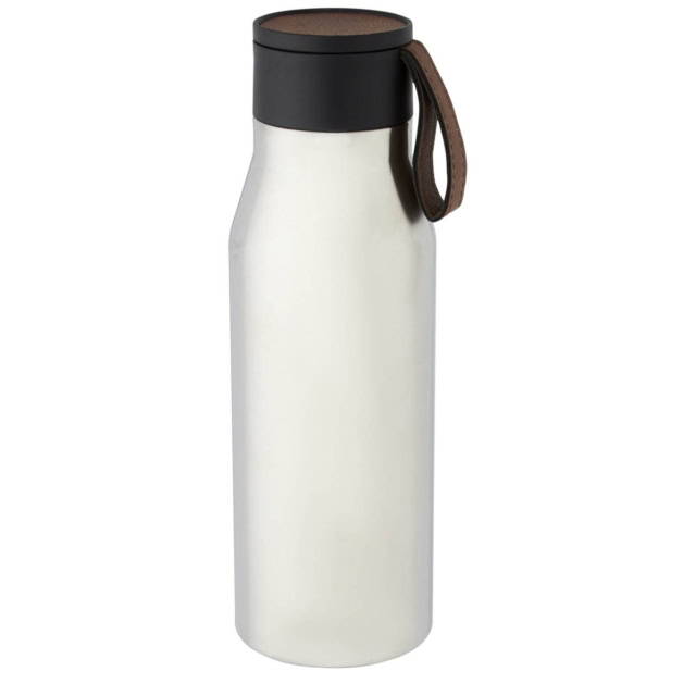 Ljungan 500 ml Kupfer-Vakuum Isolierflasche mit PU Kunststoffband und Deckel - silber - Extra 2