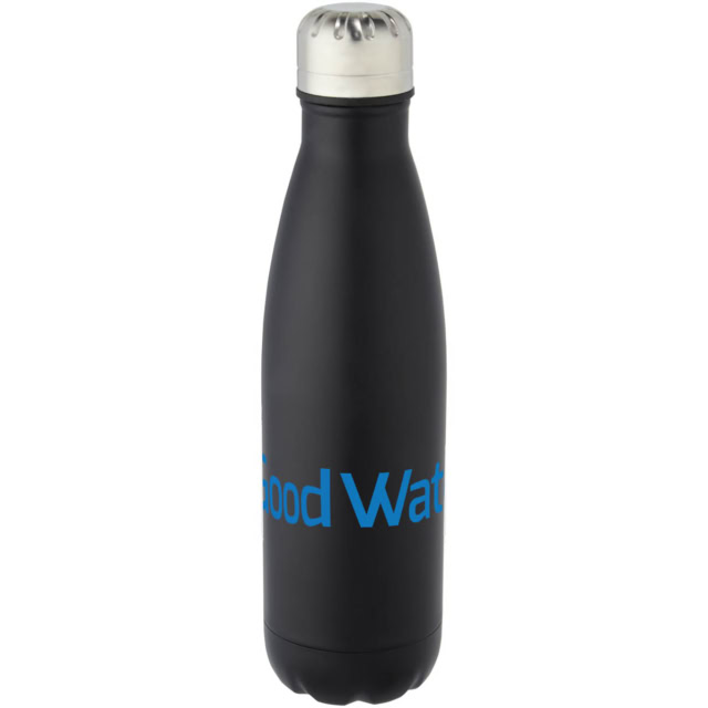 Cove 500 ml vakuumisolierte Edelstahlflasche - schwarz - Logo 3