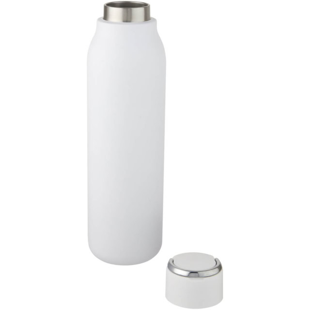 Marka 600 ml Kupfer-Vakuum Isolierflasche mit Metallschlaufe - weiss - Extra 1