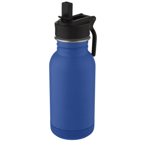 Lina 400 ml Sportflasche aus Edelstahl mit Strohhalm und Schlaufe - navy - Hauptfoto