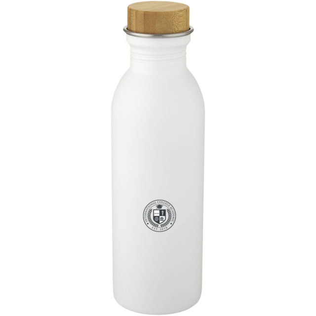 Kalix 650 ml Sportflasche aus Edelstahl - weiss - Logo 1