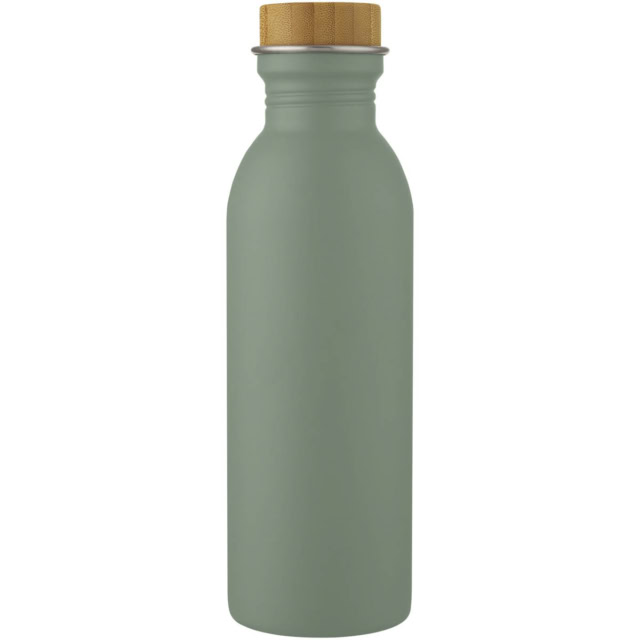 Kalix 650 ml Sportflasche aus Edelstahl - heather grün - Vorderseite