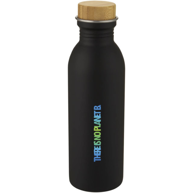 Kalix 650 ml Sportflasche aus Edelstahl - schwarz - Logo 1