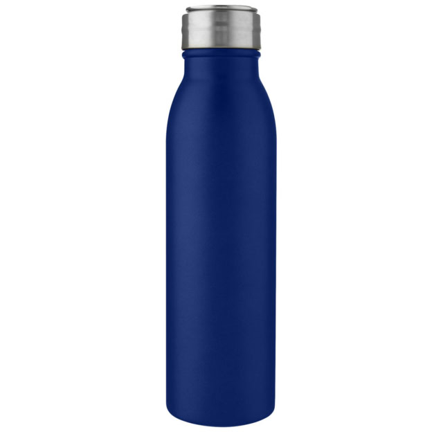 Harper 700 ml Sportflasche aus Edelstahl mit Metallschlaufe - mittelblau - Vorderseite