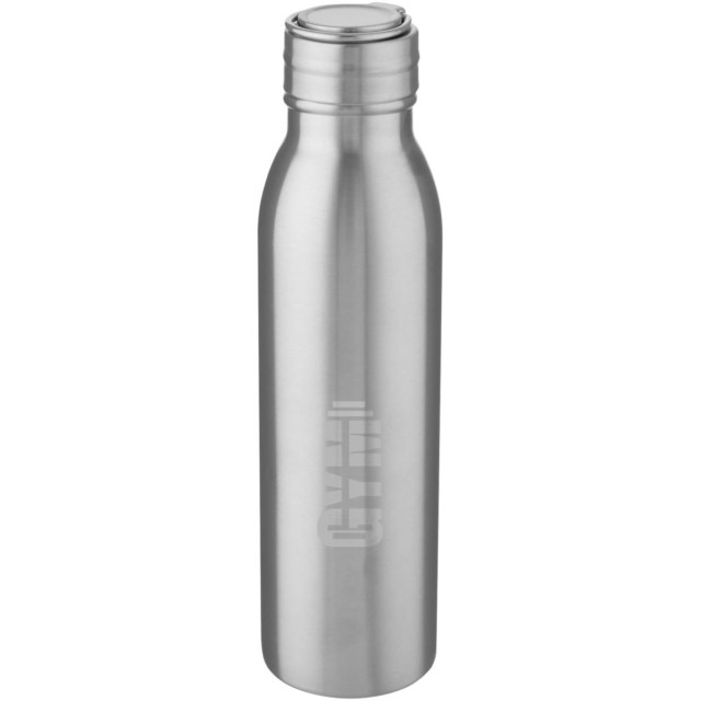 Harper 700 ml Sportflasche aus Edelstahl mit Metallschlaufe - silber - Logo 2