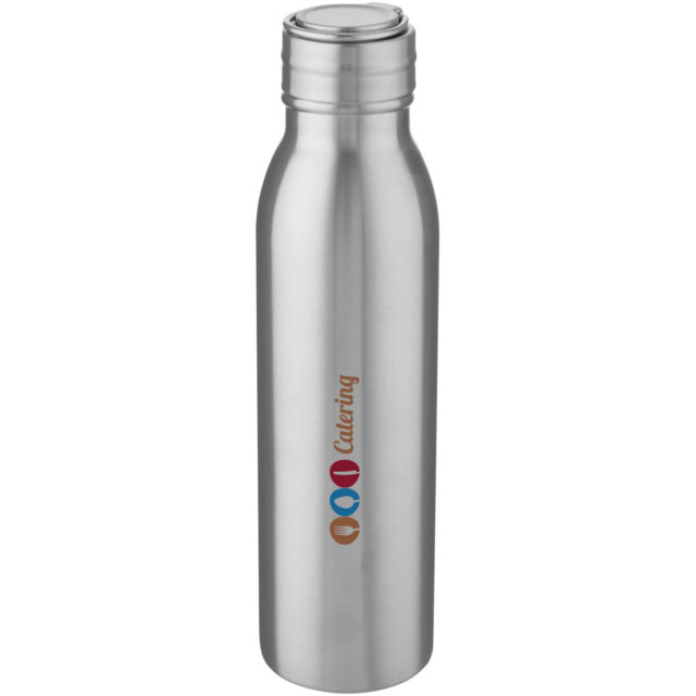 Harper 700 ml Sportflasche aus Edelstahl mit Metallschlaufe - silber - Logo 1