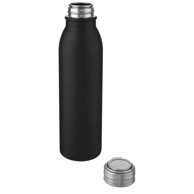 Harper 700 ml Sportflasche aus Edelstahl mit Metallschlaufe - schwarz - Extra 1