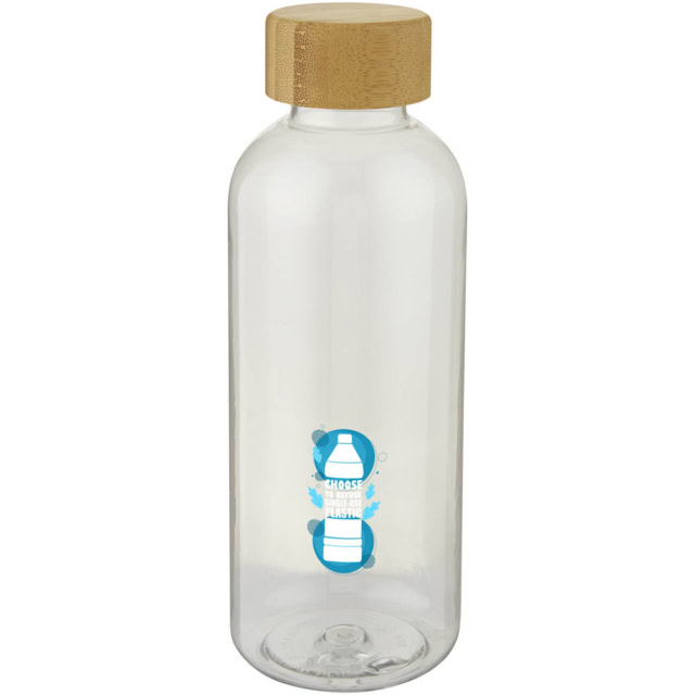 Ziggs 650 ml Sportflasche aus recyceltem Kunststoff - transparent - Logo 1