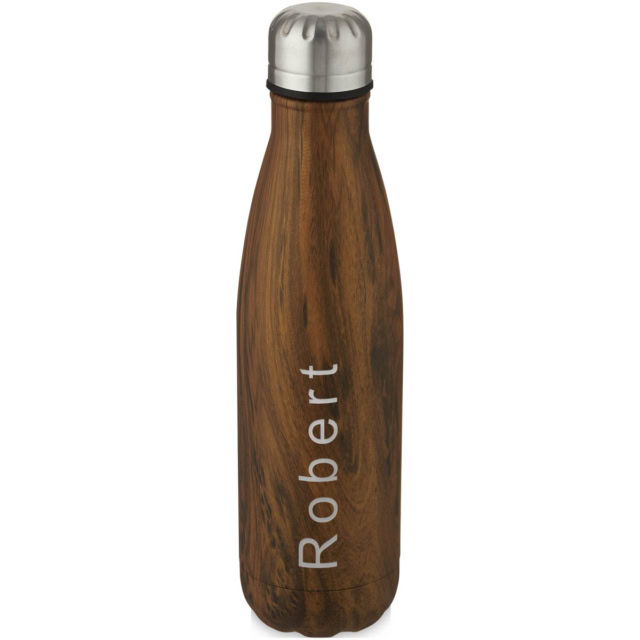 Cove 500 ml Kupfer-Vakuum Isolierflasche in Holzoptik - holz - Logo 2