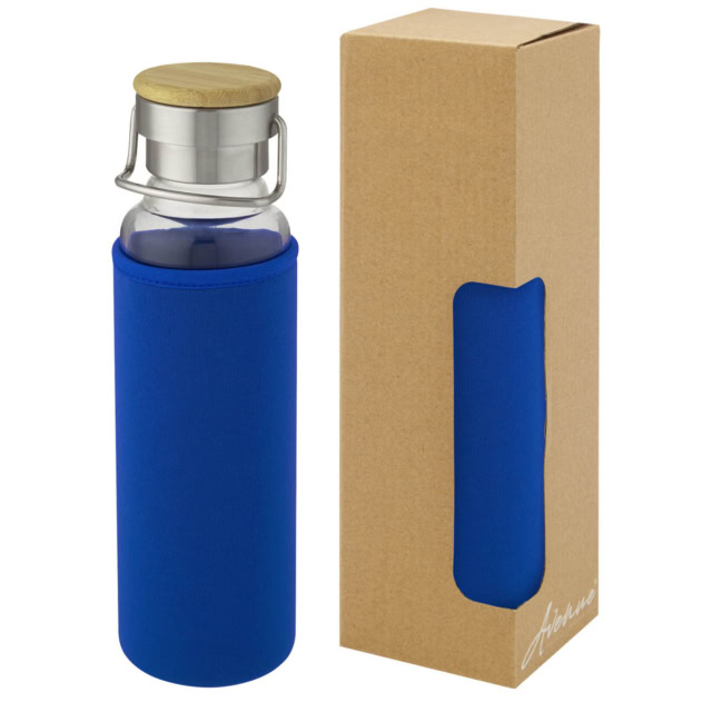 Thor 660 ml Glasflasche mit Neoprenhülle - blau - Hauptfoto