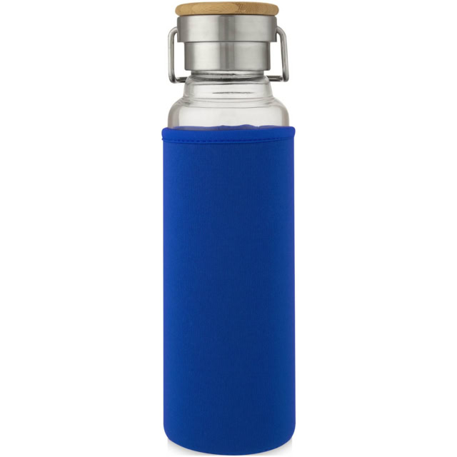 Thor 660 ml Glasflasche mit Neoprenhülle - blau - Vorderseite