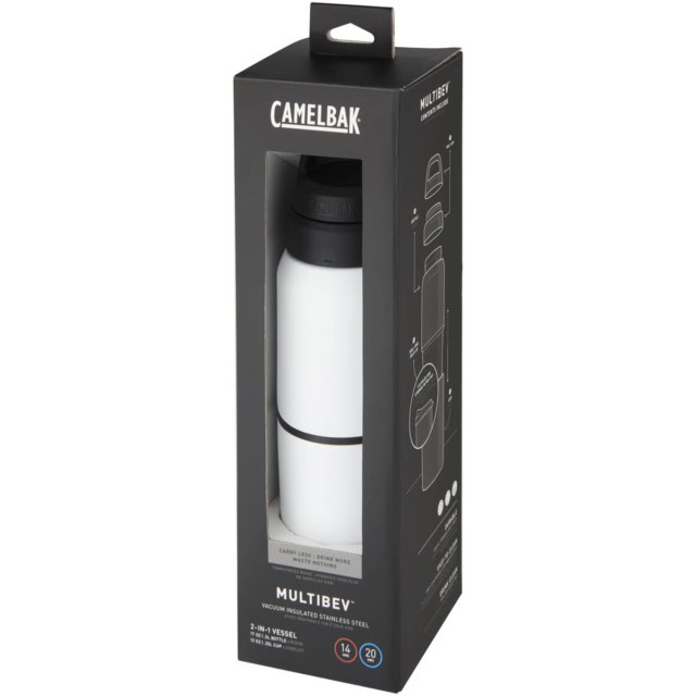 CamelBak® MultiBev 500 ml vakuumisolierte Edelstahlflasche und 350 ml Becher - weiss - Package