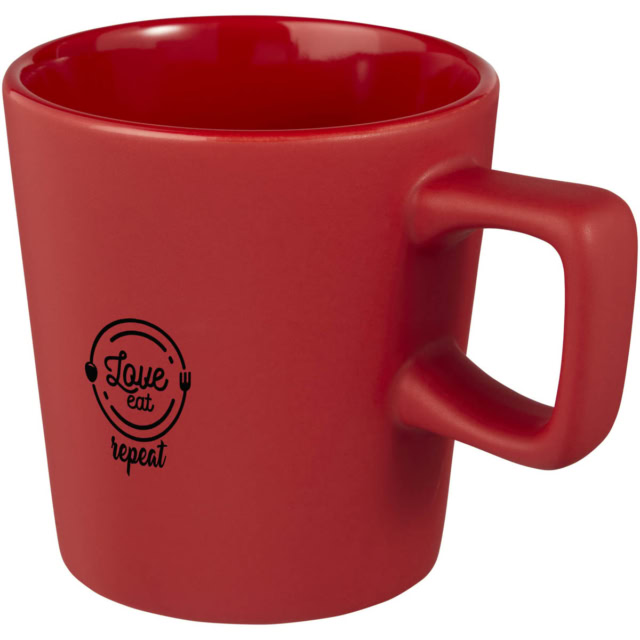 Ross 280 ml Keramiktasse - rot - Logo 1