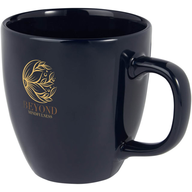 Moni 430 ml Keramiktasse - navy - Logo 1