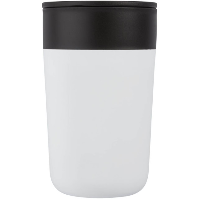 Nordia 400 ml doppelwandiger Becher aus Recyclingmaterial - weiss - Vorderseite