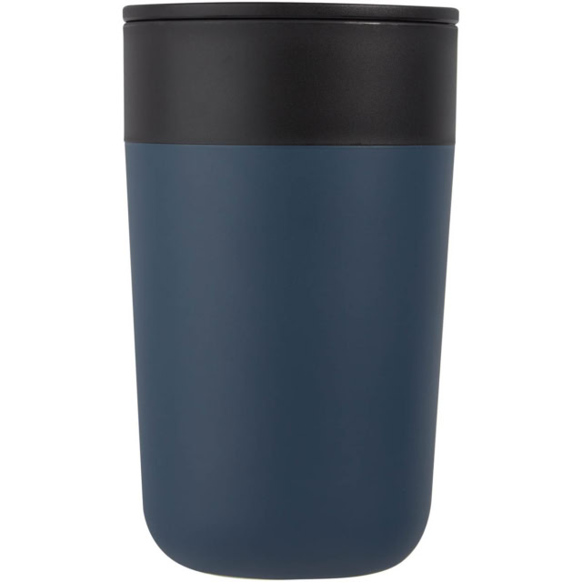 Nordia 400 ml doppelwandiger Becher aus Recyclingmaterial - dunkelblau - Vorderseite