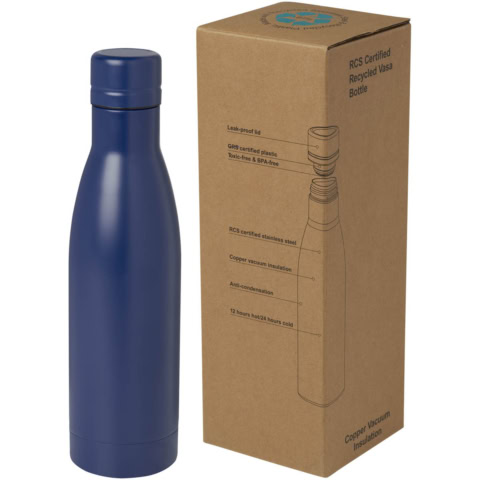 Vasa RCS-zertifizierte Kupfer-Vakuum Isolierflasche aus recyceltem Edelstahl